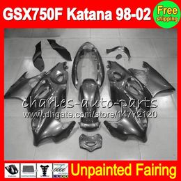 8Gifts Kit de carenado completo sin pintar para SUZUKI GSX750F Katana GSX 750F GSXF750 98 99 00 01 02 1998 1999 2000 2001 2002 Carenados Body249p