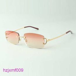8hy0 Gafas de sol Diseñador de ventas directas 3524026 con patillas de alambre de metal Tamaño de gafas 18-140 mm