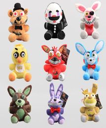 8 pouces 20 cm 9 pcsLot cinq nuits à Freddy FNAF renard ours Bonnie poupées en peluche animaux en peluche jouet NOOM0073632691