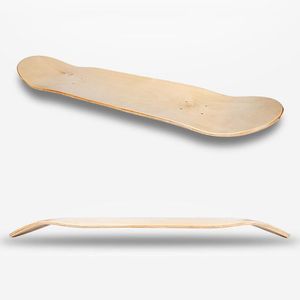 Patineta en blanco de arce de 8 pulgadas y 8 capas, patinetas dobles cóncavas, tabla de Skate Natural, tabla de patineta, tabla larga de madera de arce