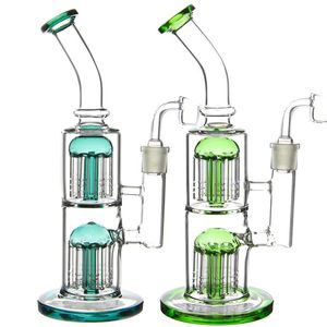 Bongs de vidrio Cachimbas rectas Brazo Árbol Perc Percolador Humo Tubería de agua Plataformas Dab Plataforma petrolera para fumar gruesa