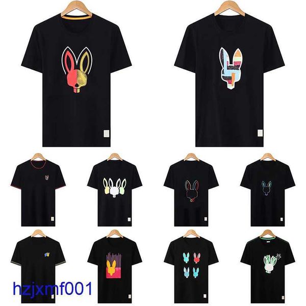 8JA2 Mens Camisetas Psychos Bunnys Summer Casual T Shirt Womens Conejo 2024 Nuevo diseño Multi estilo Men Fashion Designer Tshirt Corta SL