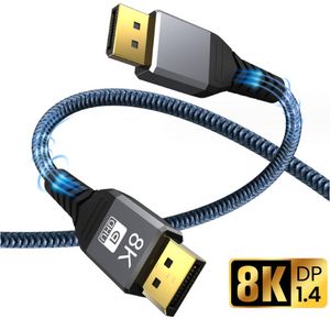 Cable 8K 1.4 DisplayPort a DisplayPort macho a macho Cable de extensión DP Cables de video bidireccionales de alta velocidad Cable conector DP para video PC Laptop TV