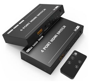 8K 4 ports HDMI Switch Splitter 4 In 1 Out HDMI 2.1 Switcher 8K 60Hz 4K 144Hz pour Commutateur Source Multiple et Affichage Télécommande IR pour PS5 PS4 Projecteur Ordinateur Portable TV