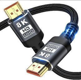 8K HDMI HD Cable Cables de video Chapado en oro Alta velocidad 2.1 48Gbps 1080P Línea UHD para HDTV TV Set Box Proyector PS4 PS5 PC Laptop Splitter Switcher