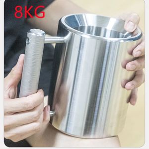Taza pesada con mancuernas de 8kg, taza de acero inoxidable de calidad alimentaria 304, agua deportiva con sobrepeso 240219