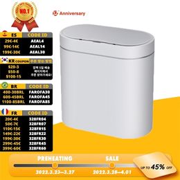 8L/7L capteur intelligent poubelle automatique Lnduction poubelle étanche avec couvercle poubelle ménage cuisine salle de bains toilette 220408