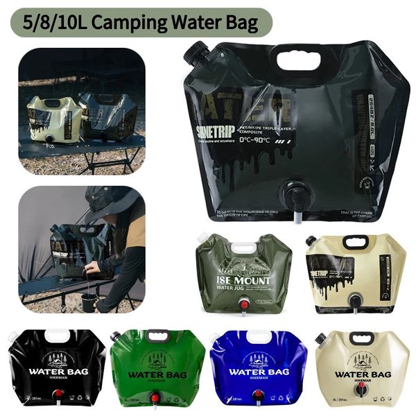 8L Big Capacity Water Sac portable Pliant Bucket Container Outdoor Travel Camping Fourniture de poche pliable 231221