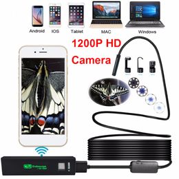 Freeshipping 8LED 3.5M Doux Dur Flexible Serpent USB WIFI Android IOS Endoscope Caméra 1200P HD 8mm IP68 Caméra d'inspection de tuyaux étanche