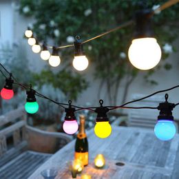 8m / 13m / 24m LED Globe Ball String Light Street Christmas Fairy Led Festoon Outdoor voor Tuin Backyard Party Patio Decor 211015