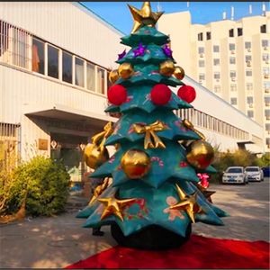 8m 26,2ft hoge opblaasbare kerstboom Hoge kwaliteit gigantische opblaasbare ballon voor kerstversiering