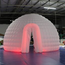 8m 26ft diamètre avec souffleur Tente gonflable Igloo Dome avec souffleur d'air (Blanc, une porte) Atelier de structure pour événement, mariage, exposition, congrès d'affaires