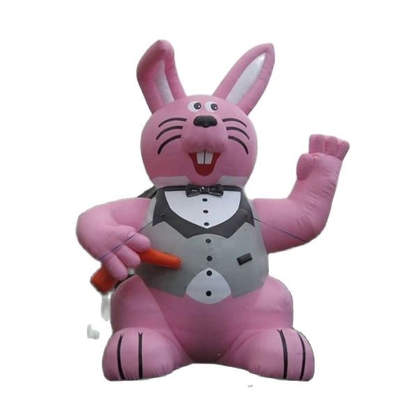 8m 26 pies Gigante de Pascua de alta Pascua 26 pies Globo de conejo rosa inflable para publicidad/evento/Pascua/fiesta