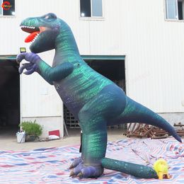 Modèle de dinosaure gonflable pour activités de plein air de 8 m à 26 pieds, grande mascotte T-Rex réaliste, jouets en ballon d'animaux de dessin animé jurassique pour la décoration de parc à thème