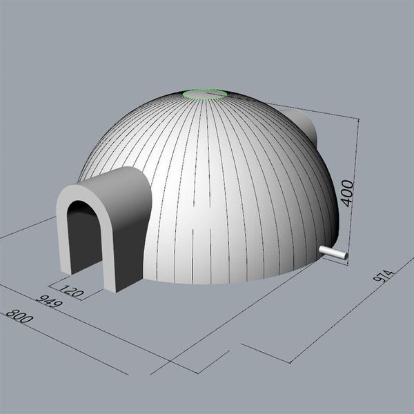 Tentes gonflables de dôme de sphère géante de tissu d'oxford de 8m avec des lumières led grand chapiteau de partie d'igloo pour des événements272y