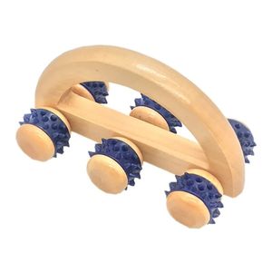 8massage ballen houten rollergereedschap voor voet hand hand houd been body massage wiel verlicht body been pijn massager lichaam maderotherapie