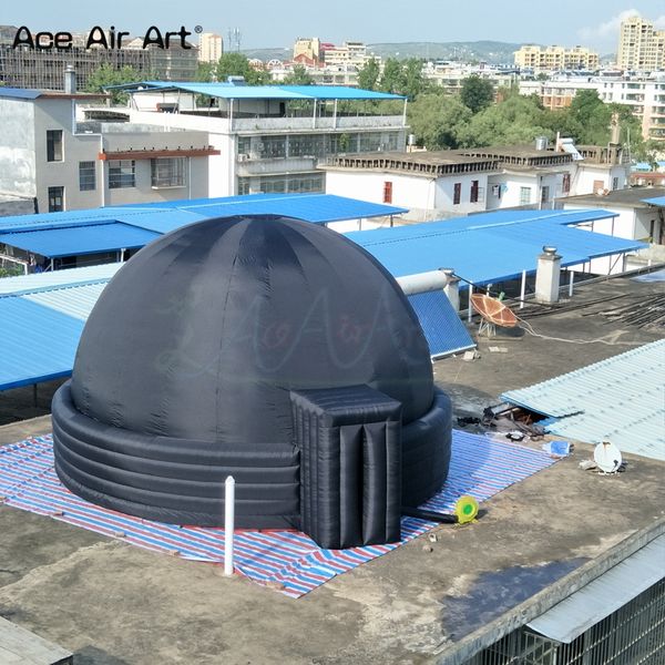 8 mD (26 pies) Casa de educación astronómica portátil Inflable Starlab Proyector Pantalla Carpa Museo Cúpula con puerta con cremallera Planetario Cúpula Paredes divisorias