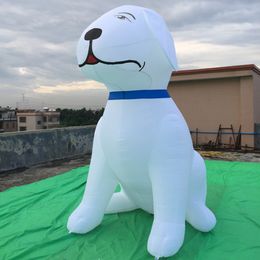 8mH 26ft groothandel buiten inflatie 10/20ft witte opblaasbare reclamehond voor kerstversiering