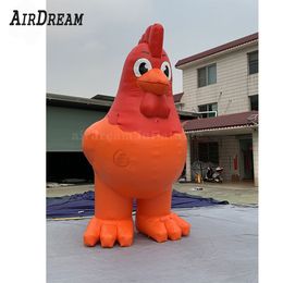 8mh (26 pieds) avec ventilation de poulet gonflables géants personnalisés poulet gonflables poule Ballon de dessins animaux de grande dinde pour la publicité001