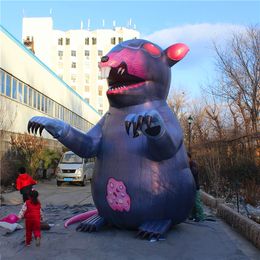 8mh (26ft) met ventilator gratis verzending op maat gemaakte gigantische opblaasbare muis ballonmascotte voor stadsevenement voor stadsdecoratie advertenties