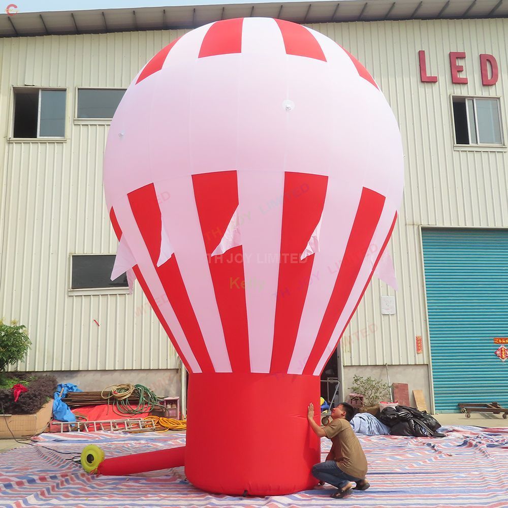 8mh (26 pieds) avec ventilateur de ballon de sol gonflable géant extérieur personnalisé à vendre.