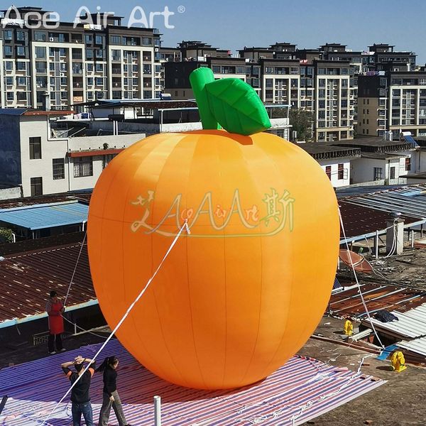 8MH (26 pies) con publicidad gigante de soplador Pop Up Fruit Model Inflable Orange Mockup para promoción o decoración de eventos