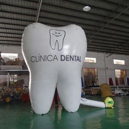 8mh (26ft) met blazer hoogwaardige grote oxford doek opblaasbare tandmodel ballon met aangepast logo voor tandheelkundige ziekenhuisreclame promotie