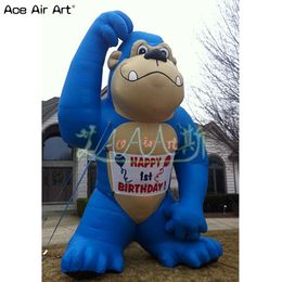8mh (26 pieds) avec soufflant personnage de dessin animé en orang-outan pour décoration d'événements publicitaires en plein air