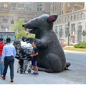 8mh (26 pieds) avec le ventilateur de rat gonflable souris animale réaliste pour une décoration de fête d'événement en plein air