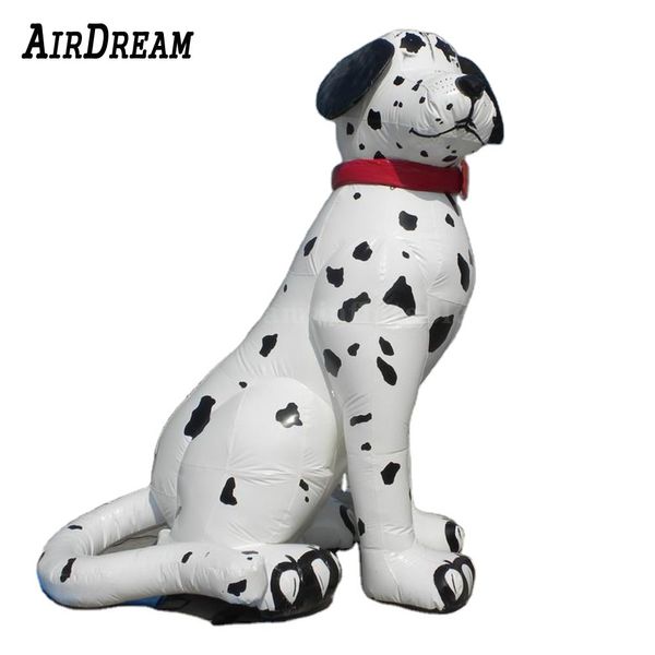 8mh (26 pieds) avec un ventilateur belle mascotte animale de ballon dalmatien de chien gonflable pour animaux de compagnie de ballon dalmatien pour animaux de compagnie pour animaux de compagnie