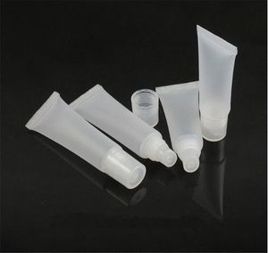 Tubes souples vides rechargeables en plastique transparent 8ml,10ml,15ml, bouteille de brillant à lèvres, conteneurs cosmétiques, boîte de maquillage