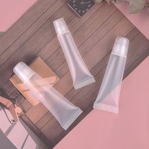 Bouteilles d'emballage vides de 8ml, 10ml, 15ml, Tube de rouge à lèvres, baume à lèvres, maquillage doux, sous-bouteille à presser, récipient en plastique transparent pour brillant à lèvres