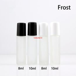 8 ml 10 ml Matten Essentiële Oil Glasfles Parfum Roller Frost Cosmetische Container Skincare Drop Roll-on Free Shippingshipping