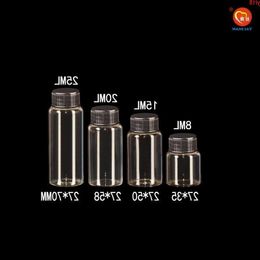 8 ml 15 ml 20 ml 25 ml glazen flessen met plastic dop zwarte schroef Versieren flesjes potten 50 stuks goede hoeveelheid Bhsan