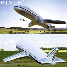 8 ml (26 pieds) avec ventilateur en gros logo de super qualité imprimable grand avion gonflable modèle d'avion ballon à air décoration jouets sport pour la publicité