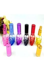 8 ml REMORFIL REMORFILLable Skull Forme Crystal Perfume Verre Perfume Spray Floor Atomizer Travel Mini échantillon Conteneur de parfum AL2001366