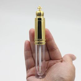 8 ml DIY Labios vacíos Brillo Botella Contenedores Herramienta de maquillaje Cosmético Corona de oro Tubos de brillo de labios de plástico Mfiii