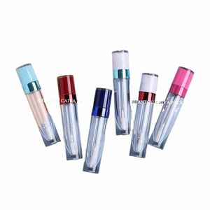 8 ml vide transparent lipgloss emballage ctainers cosmétique lèvres glaçage tube brillant à lèvres rechargeable rouge à lèvres bouteille rouge bleu bouchons k728 #