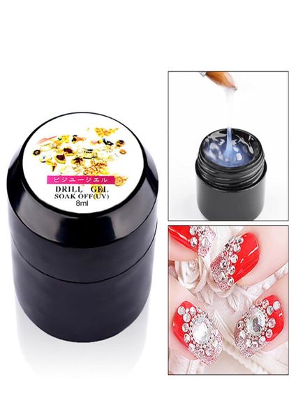 8 ml de arte de uñas gel gel súper pegajoso adhesivo gel uv esmue para uñas pegamento para arte de bricolaje Decoración de joyas de joyería de gema 7201003