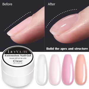 Vernis à ongles 8 ml pour manucure Extensions de Structures d'ongles rose blanc clair Nail Art vernis dur Gel de Construction UV