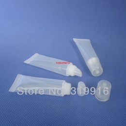 Récipient vide en plastique pour brillant à lèvres de couleur naturelle, à presser doux, Tube de 8g pour le maquillage, soins de la peau, bricolage, 8ML X 200