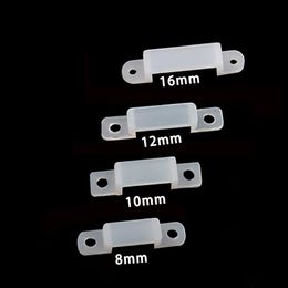 8mm 10mm 12mm 16mm LED Bevestiging Siliconen Montage Clips Voor 12V 220V 5050 2835 3014 LED Strip Licht Connector 1000pcs192M