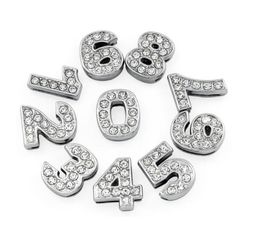 8mm 10mm AZ Alfabet 09 Nummers Zinklegering Slider Letter Charms Symbool Volledige Strass Gemengd 130pcs 1102 Q22594377