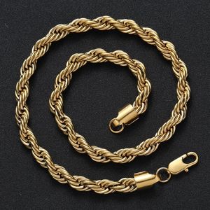 Collier chaîne en acier inoxydable 304L plaqué or, 8mm, 16-24 pouces, 7/8 pouces, Bracelet pour hommes et femmes, bijoux à la mode, cadeau