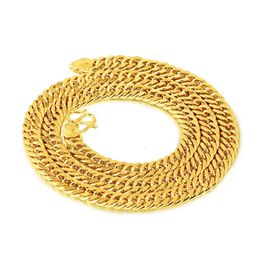 8mm 22 K Gold Filled Ketting Sieraden voor Mannen Vrouwen Bijoux Femme Collare Mujer Naszyjnik Solid Bizuteria 240125