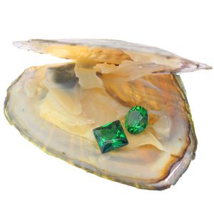 8 mm * 8 mm groene losse kubieke zirkoon twee vormen zirkoon in oesters vacuüm verpakte verzending