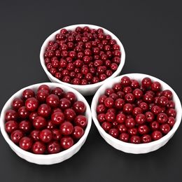 Perles de 8 mm pour bracelets, colliers, boucles d'oreilles, fournitures de fabrication de bijoux, perles rondes en cristal bordeaux, kit de perles de verre en vrac pour adultes et enfants, bricolage, artisanat, vente en gros