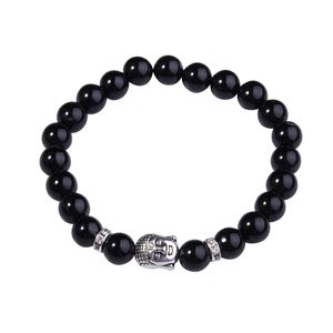 Bracelets de Bouddha 8 mm Bracelets Bracelets en pierre naturelle pour femmes et hommes bijoux 2017 Bracciali Lava Pulseiras 7608