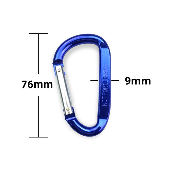 8 mm Carabiner Spring Snap Hook Spring Link Hook Clip Crochet D-Ring Snap Hook Hook aluminium Saclot Hanging Hanging Netchain pas pour l'escalade