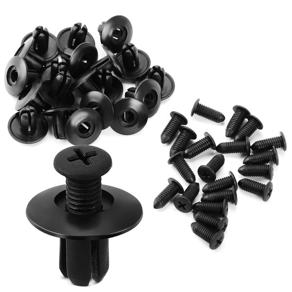 Clip en plastique Rivet Porte de 8 mm Rivet 100/50 / 5pcs Constructions noires Couverture doublée Barbs Rivet Auto Finders Auto Clips de broches